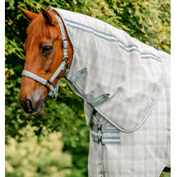 Copricollo anti-mosche Horseware Newmarket Carbone di legna Witney Grigio