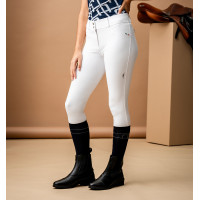 Pantaloni Horseware AA Aria con patch alle ginocchia a vita media Bianco