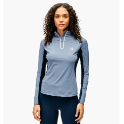 Polo 1/4 zip Horseware Stamina a maniche lunghe