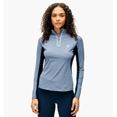 Polo 1/4 zip Horseware Stamina a maniche lunghe