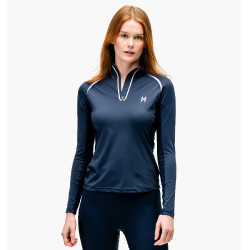 Polo 1/4 zip Horseware Stamina a maniche lunghe Marina Blu marino Polo 1/4 zip Horseware Stamina a maniche lunghe Marina Blu marino