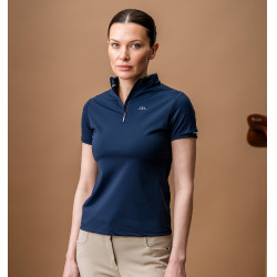 Polo Horseware AA Tech Quarter Gia Marina Blu marino