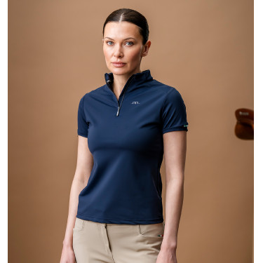 Polo Horseware AA Tech Quarter Gia Marina Blu marino