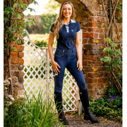 Pantaloni Horseware Newmarket a vita alta con full seat Marina / marina Blu