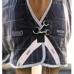 Coperta Horseware Rhino Wug Pony Turnout 0g Nero / quadri bianco grigi Coperta Horseware Rhino Wug Pony Turnout 0g Nero / quadri bianco grigi