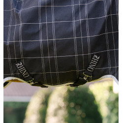 Coperta Horseware Rhino Wug Pony Turnout 0g Nero / quadri bianco grigi Coperta Horseware Rhino Wug Pony Turnout 0g Nero / quadri bianco grigi