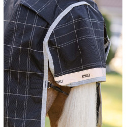 Coperta Horseware Rhino Wug Pony Turnout 0g Nero / quadri bianco grigi Coperta Horseware Rhino Wug Pony Turnout 0g Nero / quadri bianco grigi