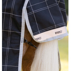 Coperta Horseware Rhino Wug Pony Turnout 0g Nero / quadri bianco grigi Coperta Horseware Rhino Wug Pony Turnout 0g Nero / quadri bianco grigi