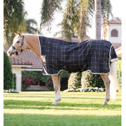 Coperta Horseware Rhino Wug Pony Turnout 0g Nero / quadri bianco grigi Coperta Horseware Rhino Wug Pony Turnout 0g Nero / quadri bianco grigi