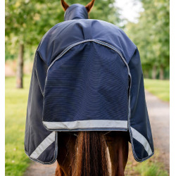 Coperta Horseware Rambo 1680D Turnout 0g Marino / temporale / grigio argento Blu marino