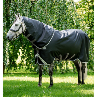 Coperta Horseware Amigo 1200D Turnout Plus 50g Nero / grigio titanio / argento Coperta Horseware Amigo 1200D Turnout Plus 50g Nero / grigio titanio / argento