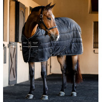 Coperta da scuderia Horseware Amigo Ripstop Insulator 350g Nero / nero / argento