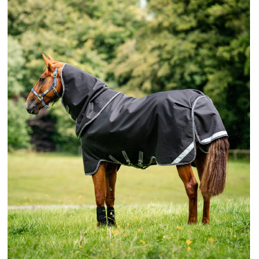 Coperta Horseware Rambo Supreme Turnout Vari-layer 1680D 450g Nero / temporale / grigio argento