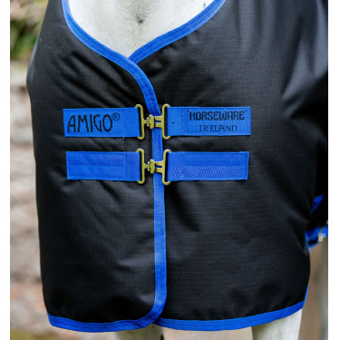 Coperta Horseware Amigo Ripstop 900D Turnout 100g Nero / blu classico