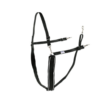 Grande bricole a Y sintetica Finn-Tack con profilo Nero / bianco