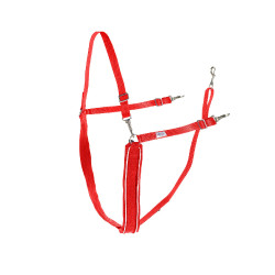 Grande bricole a Y sintetica Finn-Tack con profilo Rosso / bianco