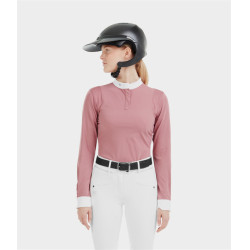 Camicia da concorso Aerolight maniche lunghe Horse Pilot donna Rosa mesa