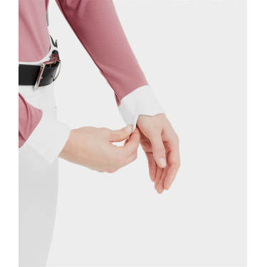 Camicia da concorso Aerolight maniche lunghe Horse Pilot donna Rosa mesa