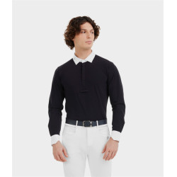 Camicia da concorso Aerolight maniche lunghe Horse Pilot uomo Notte scura Nero