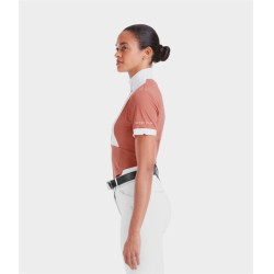 Camicia da concorso Monica Horse Pilot maniche corte donna Polvere di mattone Rosa