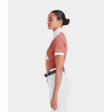 Camicia da concorso Monica Horse Pilot maniche corte donna Polvere di mattone Rosa