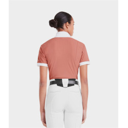 Camicia da concorso Monica Horse Pilot maniche corte donna Polvere di mattone Rosa
