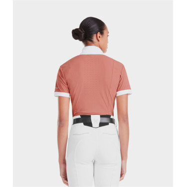 Camicia da concorso Monica Horse Pilot maniche corte donna Polvere di mattone Rosa