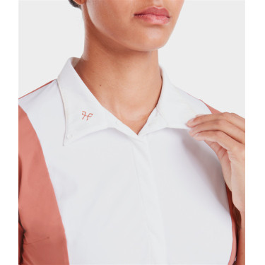 Camicia da concorso Monica Horse Pilot maniche corte donna Polvere di mattone Rosa