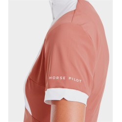Camicia da concorso Monica Horse Pilot maniche corte donna Polvere di mattone Rosa
