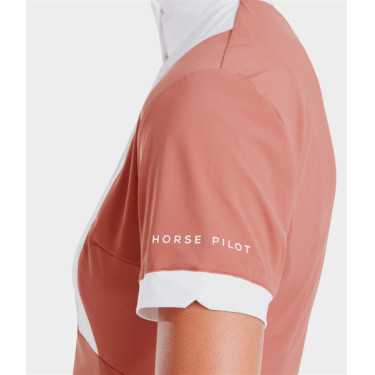 Camicia da concorso Monica Horse Pilot maniche corte donna Polvere di mattone Rosa