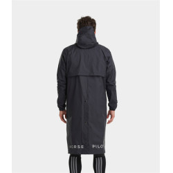 Impermeabile lungo Raintech Horse Pilot uomo Nero