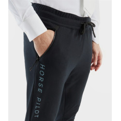 Jogging Horse Pilot Team uomo Nero Jogging Horse Pilot Team uomo Nero