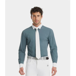 Camicia da concorso Aerolight maniche lunghe uomo Horse Pilot Blu nuvoloso