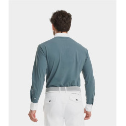 Camicia da concorso Aerolight maniche lunghe uomo Horse Pilot Blu nuvoloso