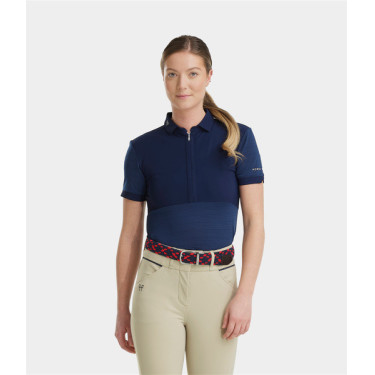 Polo Aeromesh manica corta Horse Pilot donna Marina Blu marino