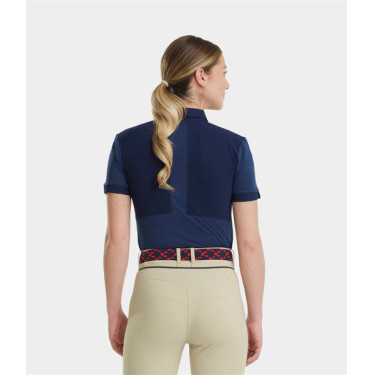 Polo Aeromesh manica corta Horse Pilot donna Marina Blu marino