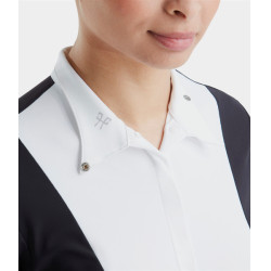 Polo da concorso Monica Horse Pilot maniche lunghe donna Notte scura Nero Polo da concorso Monica Horse Pilot maniche lunghe donna Notte scura Nero