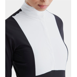 Polo da concorso Monica Horse Pilot maniche lunghe donna Notte scura Nero Polo da concorso Monica Horse Pilot maniche lunghe donna Notte scura Nero