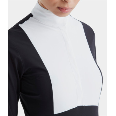 Polo da concorso Monica Horse Pilot maniche lunghe donna Notte scura Nero Polo da concorso Monica Horse Pilot maniche lunghe donna Notte scura Nero