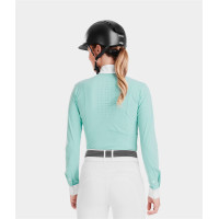 Polo da concorso Monica Horse Pilot maniche lunghe donna Nero