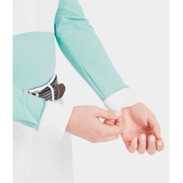 Polo da concorso Monica Horse Pilot maniche lunghe donna Verde mare