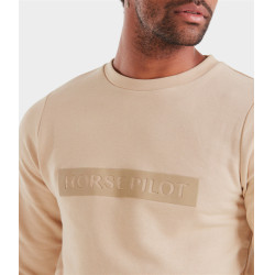 Felpa Horse Pilot uomo Team Latté Marrone