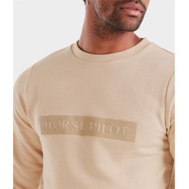 Felpa Horse Pilot uomo Team Latté Marrone