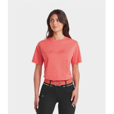 Maglietta Horse Pilot donna Team Corallo rosa