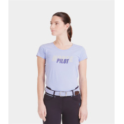 T-shirt Horse Pilot Team donna Lavanda Viola