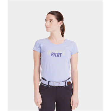 T-shirt Horse Pilot Team donna Lavanda Viola