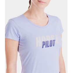 T-shirt Horse Pilot Team donna Lavanda Viola
