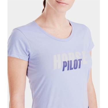 T-shirt Horse Pilot Team donna Lavanda Viola
