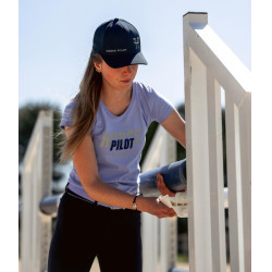 T-shirt Horse Pilot Team donna Lavanda Viola