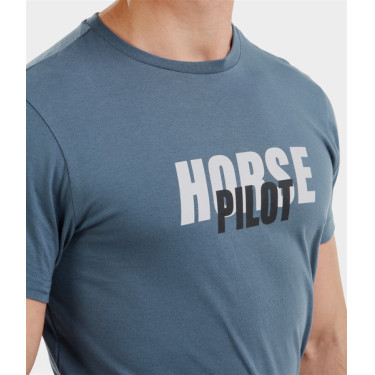 T-shirt Horse Pilot Team uomo Indaco vintage T-shirt Horse Pilot Team uomo Indaco vintage